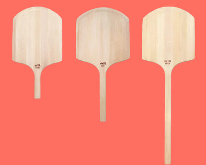 50295 Restaurant-Grade Wooden Pizza Peel, 16" L X 14" W Plate, with 10" L Wooden Handle, 24" Overall Length