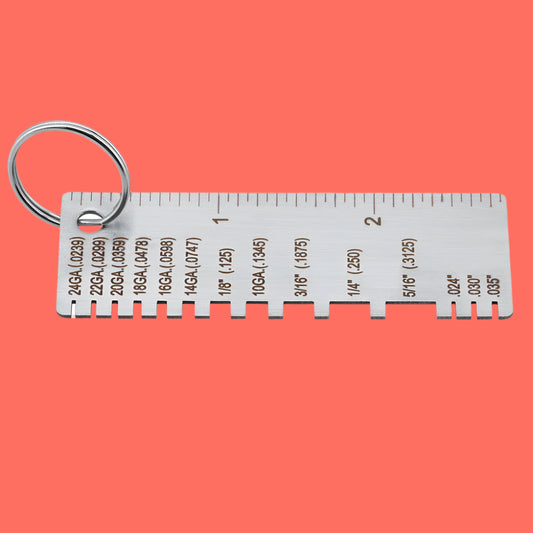 2PCS Thickness Gage Sheet Metal Gauge Measuring Tool Wire Gauge Stainless Steel