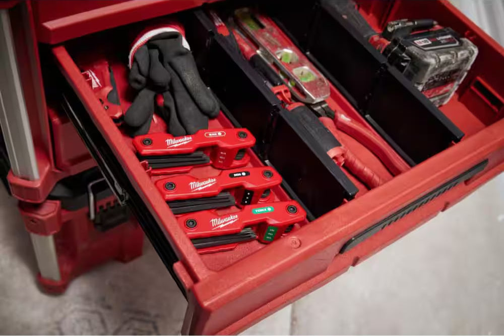 Folding SAE Hex Key (9-Piece) with Precision Screwdriver Set