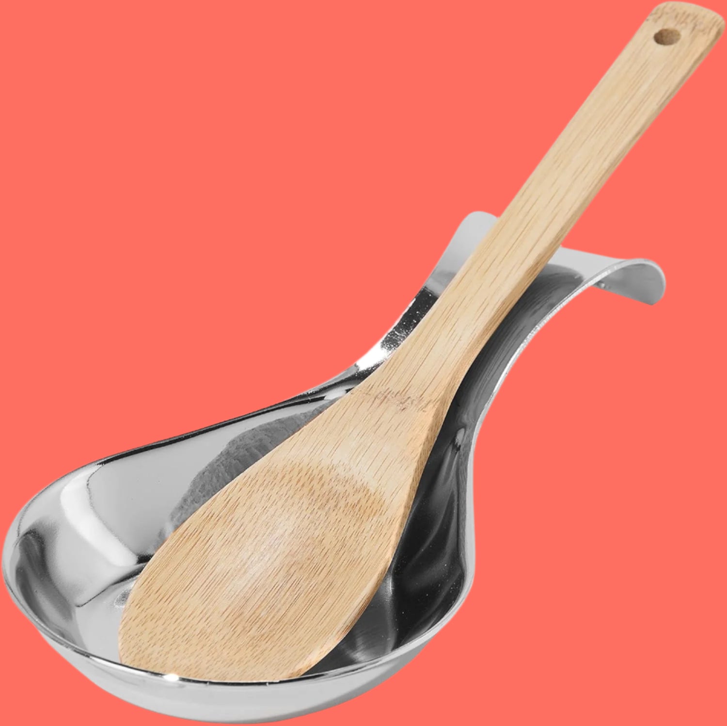 Stainless Steel Spoon Rest- Long Handle Holds Kitchen Utensils in Place, Great Spoon Rest for Counter, Stove Top, or Coffee Station; Kitchen Accessories, Utensil Rest, Stainless