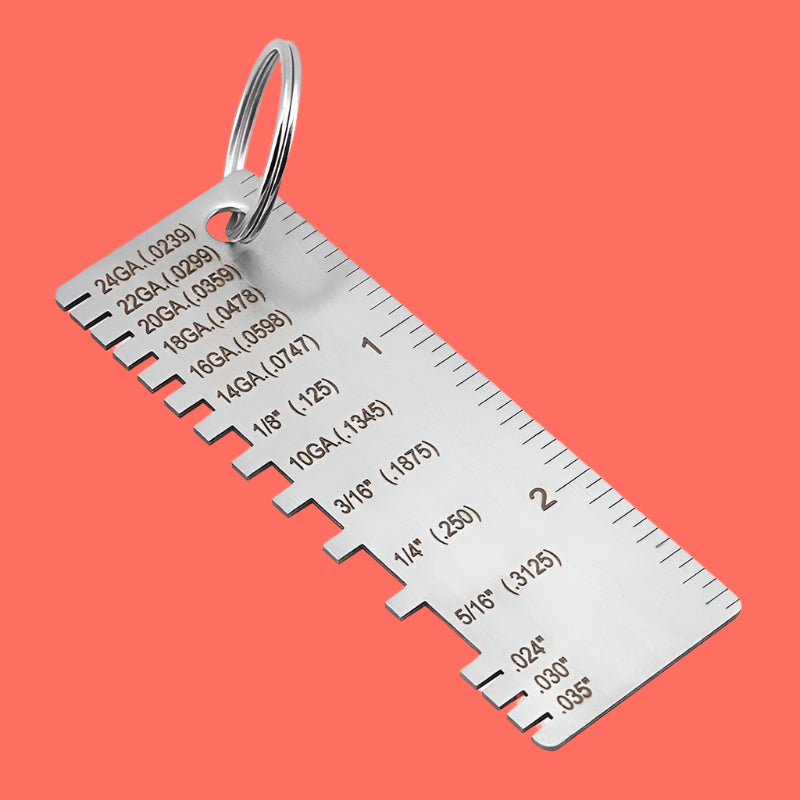2PCS Thickness Gage Sheet Metal Gauge Measuring Tool Wire Gauge Stainless Steel