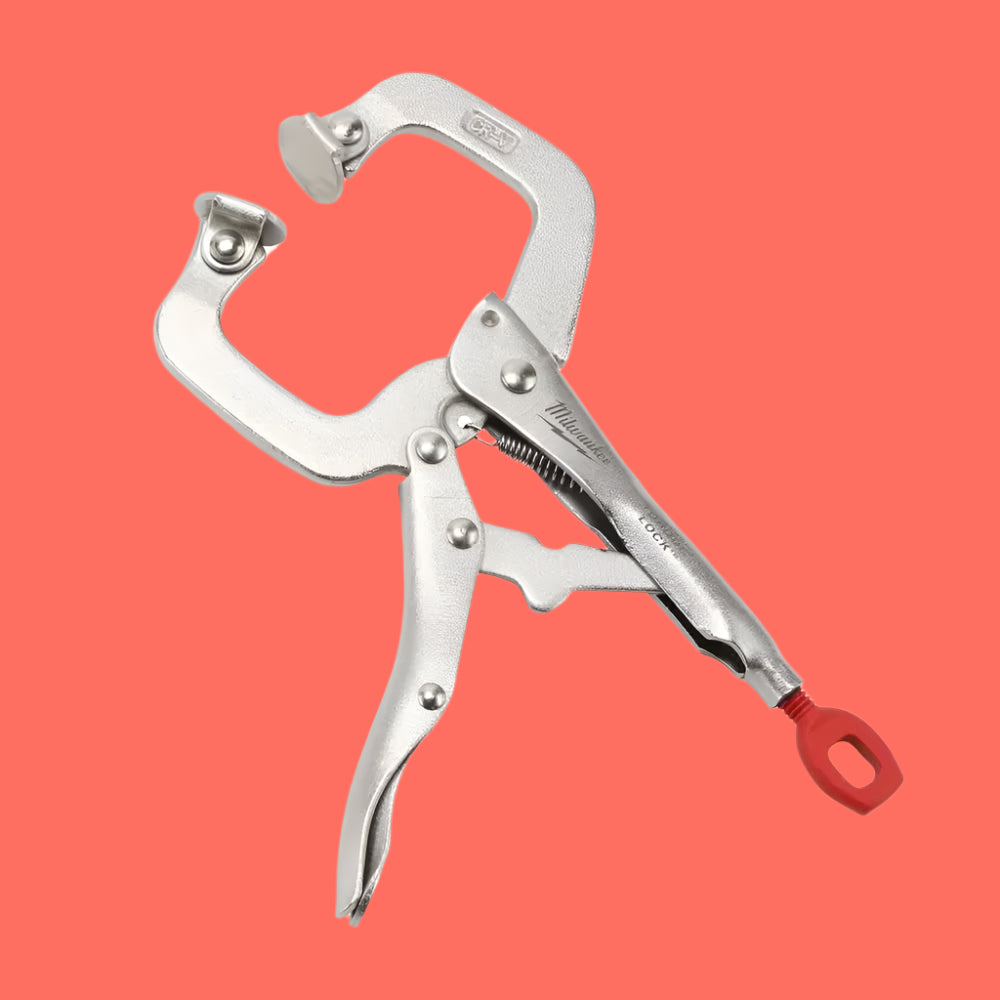 6 In. Torque Lock Locking Pliers C-Clamp with Swivel Jaws