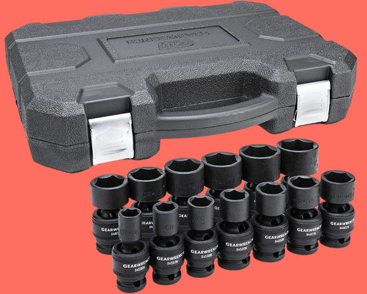 13 Pc. 1/2" Drive 6 Pt. Standard Universal Impact Socket Set, SAE - 84938N