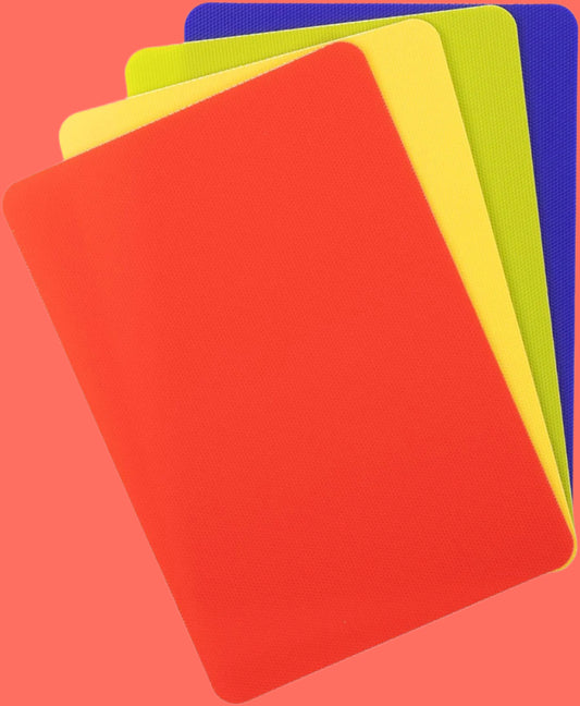Heavy Duty Cutting Board Grippmat, Flexible Cutting Boards for Kitchen, Set of 4, Non Slip Plastic Board Cutting Mat Small Size 5.5 X 8, Blue, Green, Yellow, Red Set, Kitchen Gadgets