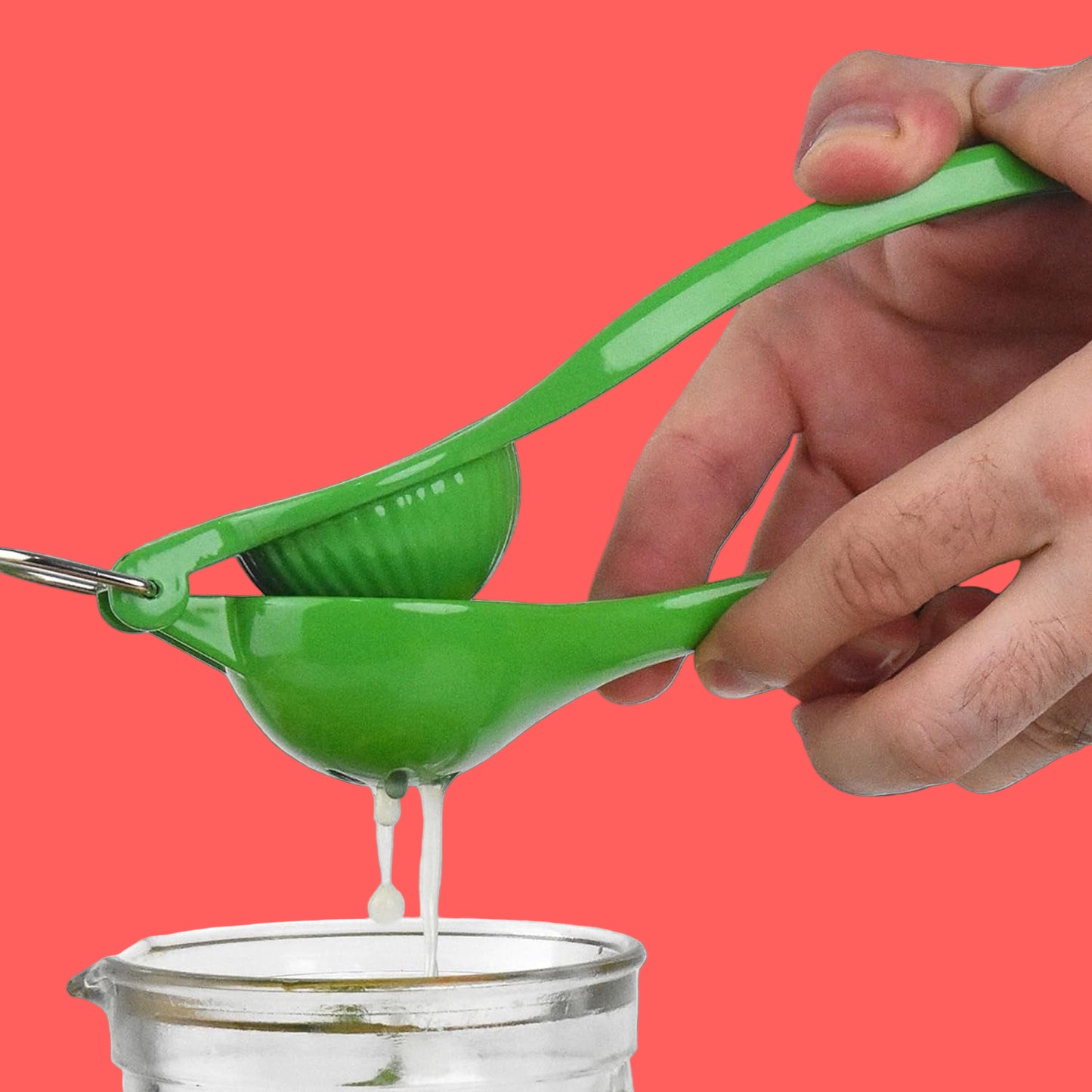 Lemon or Lime Manual Squeezer, Citrus Juicer for Max Extraction, Green