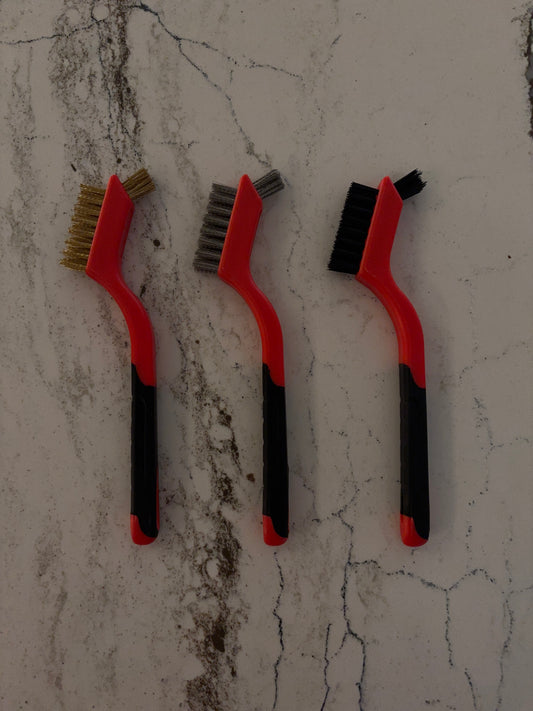 Wire Brush Set 3Pcs - Nylon/Brass/Stainless Steel