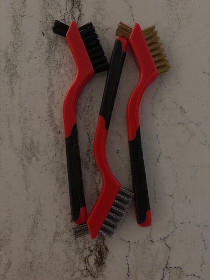 Wire Brush Set 3Pcs - Nylon/Brass/Stainless Steel