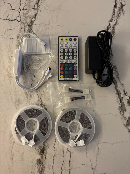 BrightLine – 32FT RGB LED Strip Light Kit with Remote