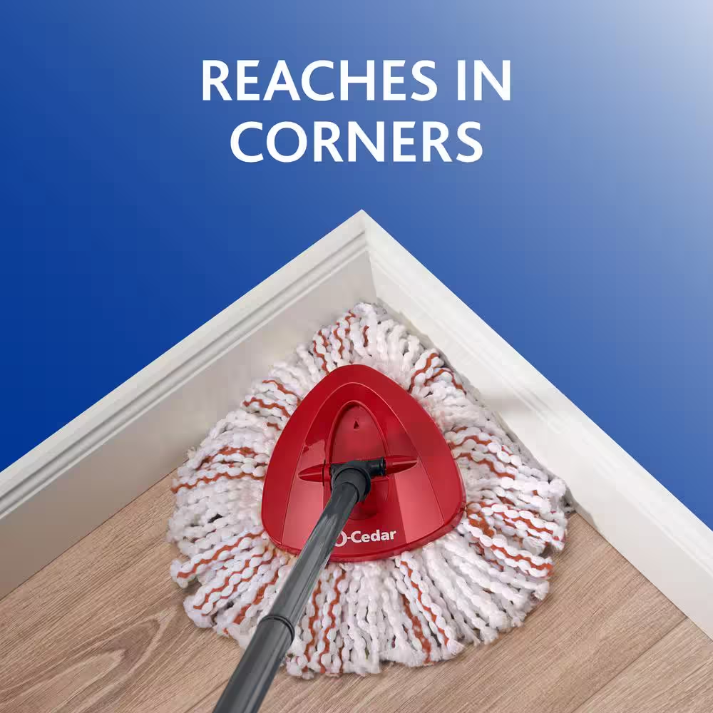 Machine washable spin mop head replacement with microfiber