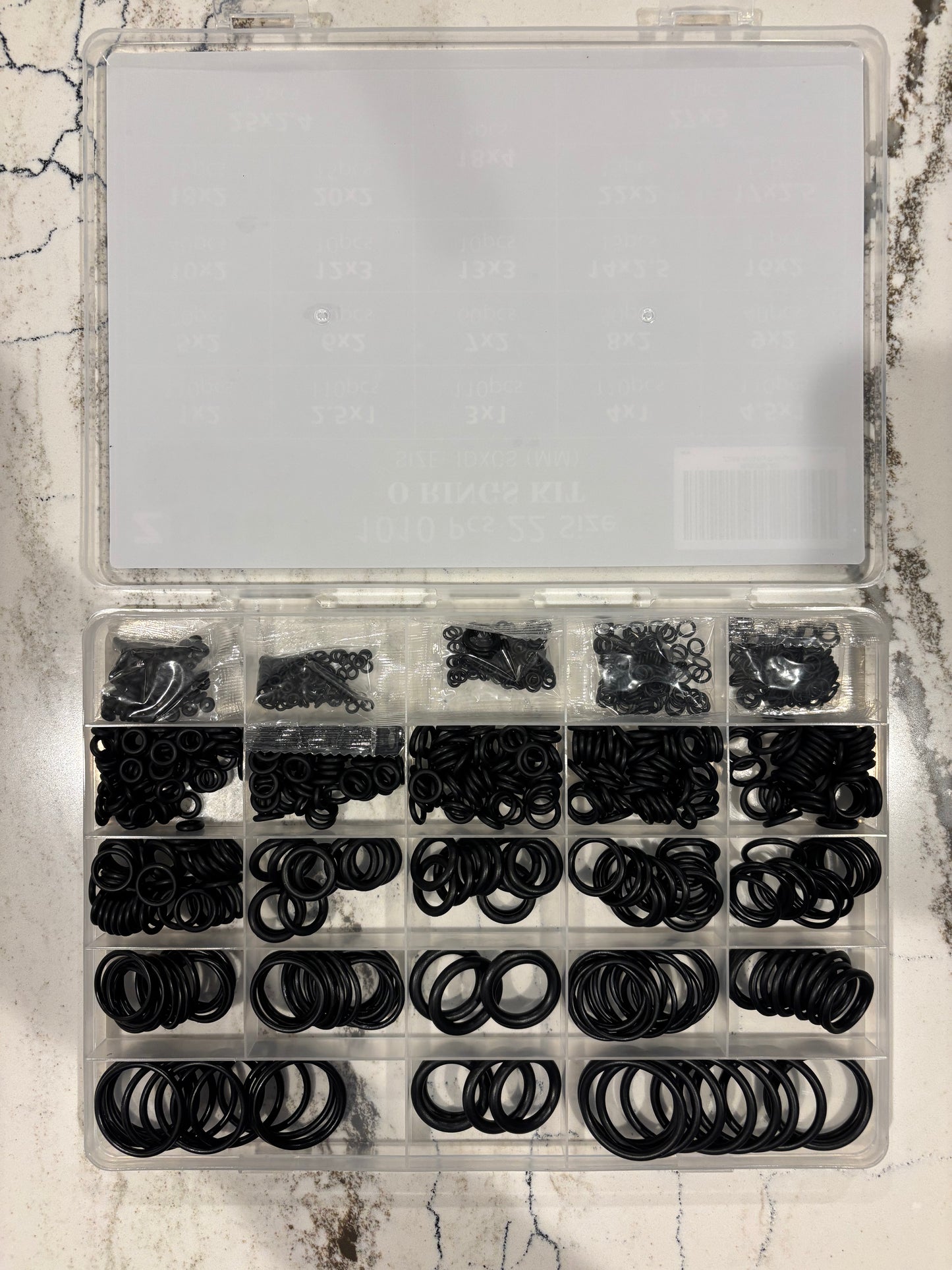 1010-Piece Universal O-Ring Assortment Kit – 22 Sizes