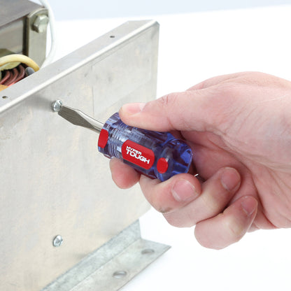 2-Piece Stubby Acetate Handle Screwdriver Set, #2 Philips & 1/4-Inch Slotted