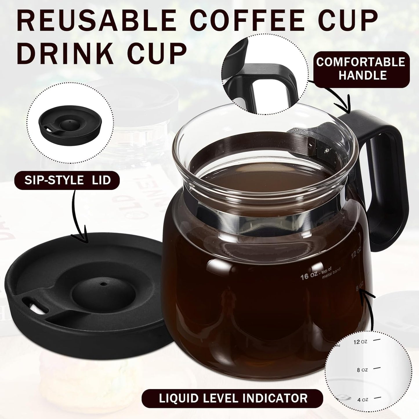 16 oz novelty coffee pot mug with spill proof lid for office