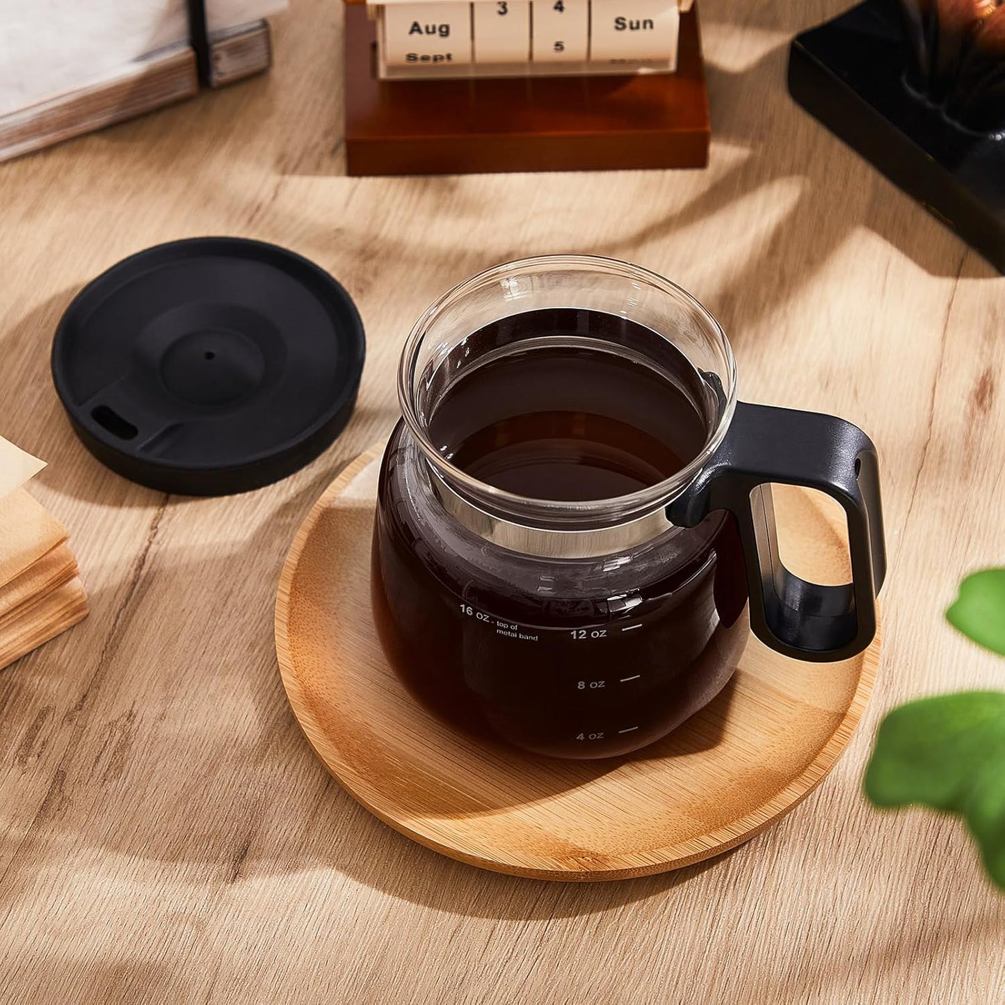 16 oz novelty coffee pot mug with spill proof lid for office