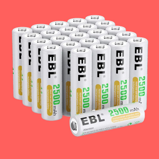 AA Rechargeable Batteries 1.2V 2500Mah High Performance Pre-Charged AA Batteries - 24 Pack